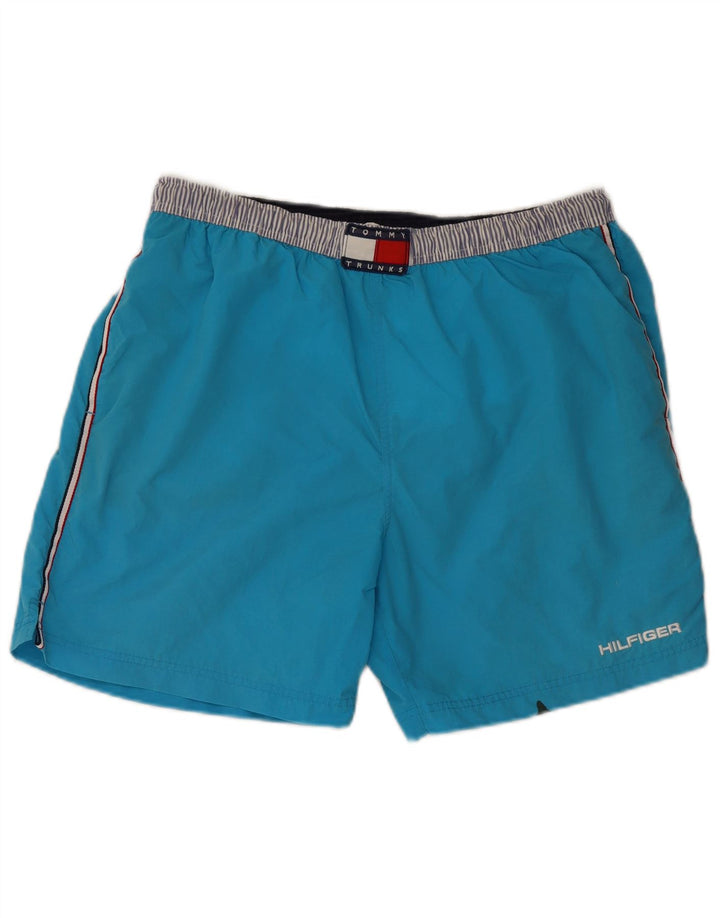 Męskie szorty kąpielowe Tommy Hilfiger Regular, duży niebieski nylon w bloki kolorów