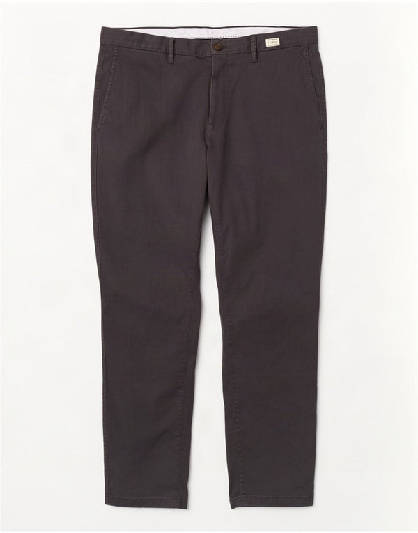 Męskie proste spodnie chino Tommy Hilfiger W38 L32 Szara bawełna