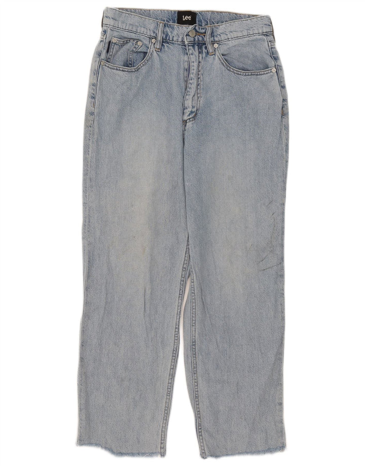 Damskie luźne dżinsy Lee z wysokim stanem US 9 Medium W30 L26 Niebieska bawełna