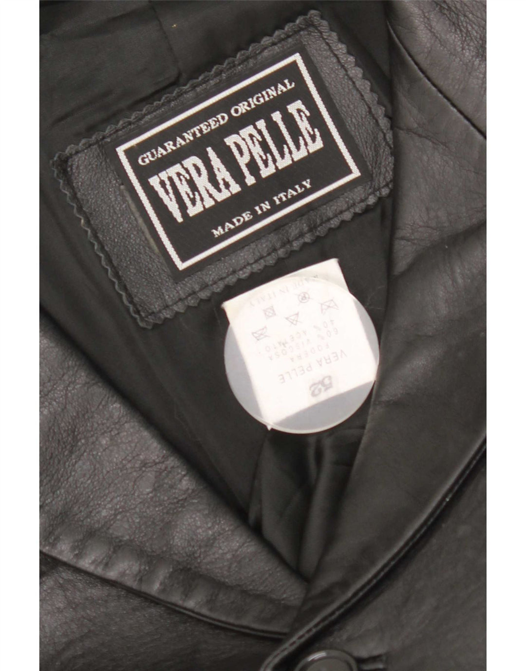 Vintage męska skórzana kurtka IT 52 XL czarna