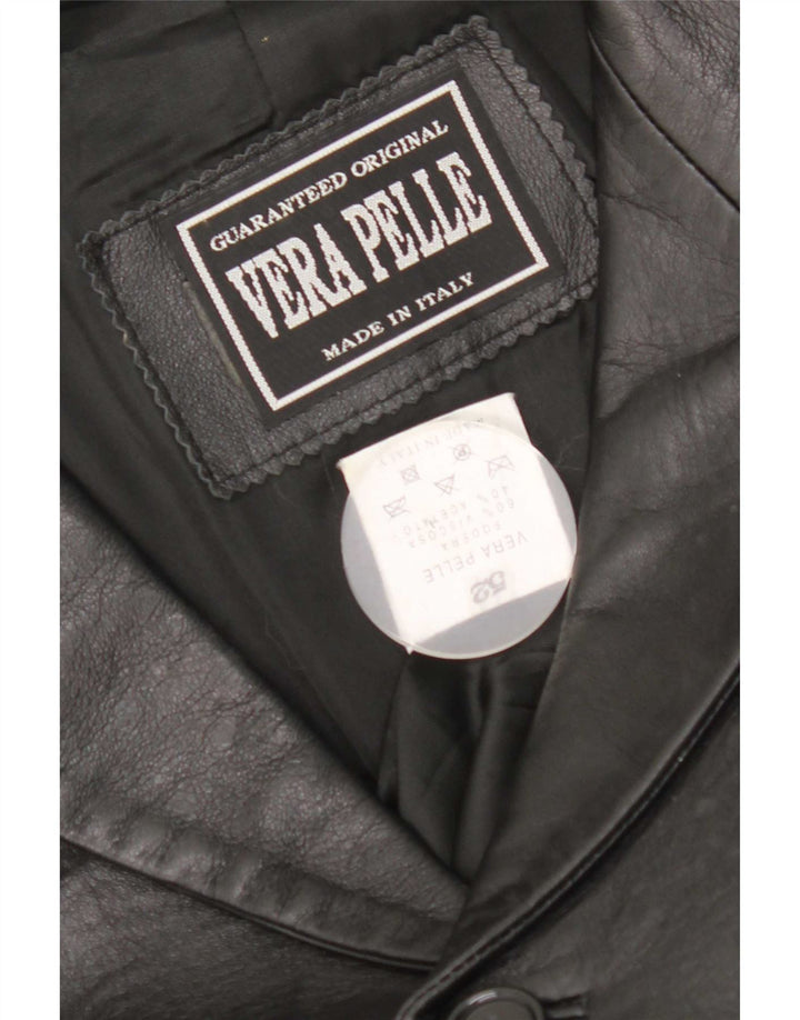 Vintage męska skórzana kurtka IT 52 XL czarna