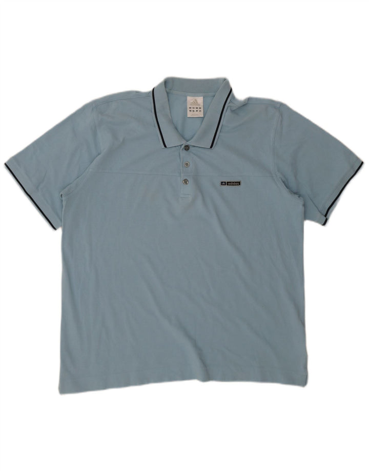 Męska koszulka polo Adidas 2XL niebieska bawełna