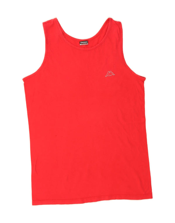 KAPPA Womens Vest Top UK 14 Medium Red