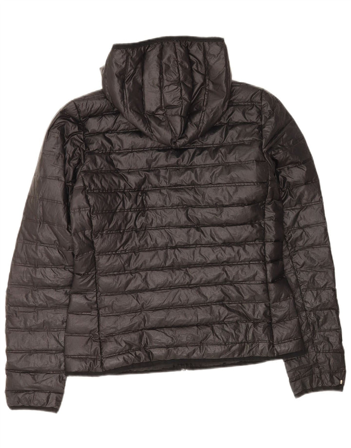Damska wyściełana kurtka z kapturem Adidas UK 8/10 Mały czarny poliester