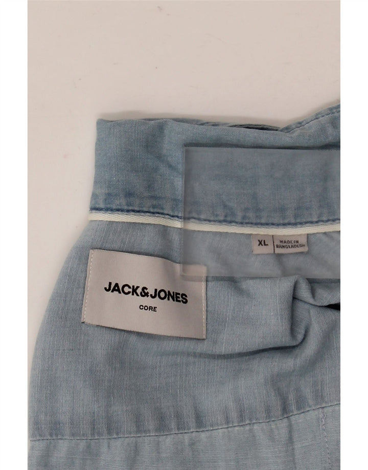 Koszula męska z krótkim rękawem Jack & Jones, XL, niebieska