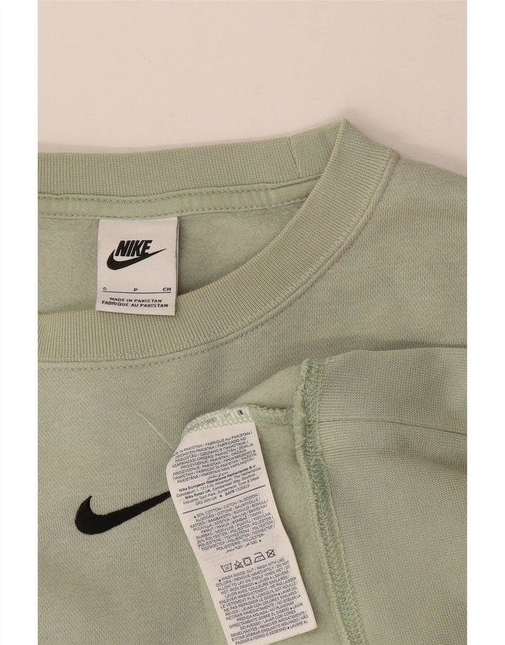 Damski sweter oversize Nike UK 10, mały, zielony, bawełniany