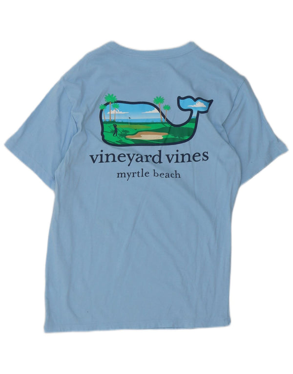 Męska koszulka z grafiką Vineyard Vines Top XS, niebieska, bawełniana