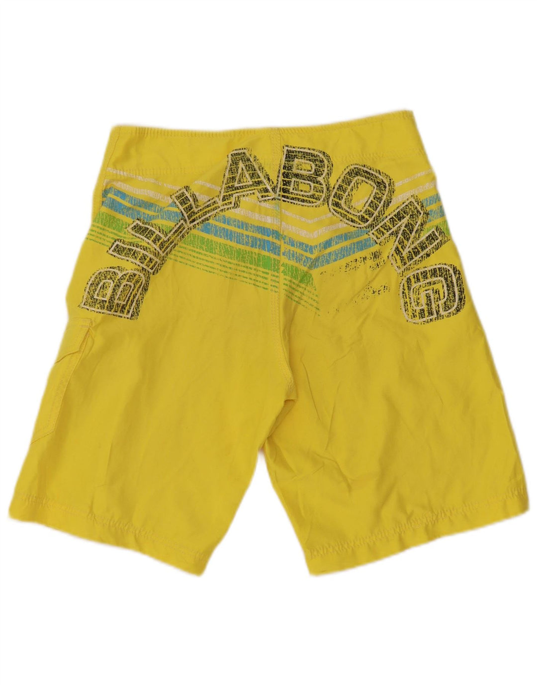 BILLABONG Mens Graphic Swimming Shorts Medium  Yellow Polyester