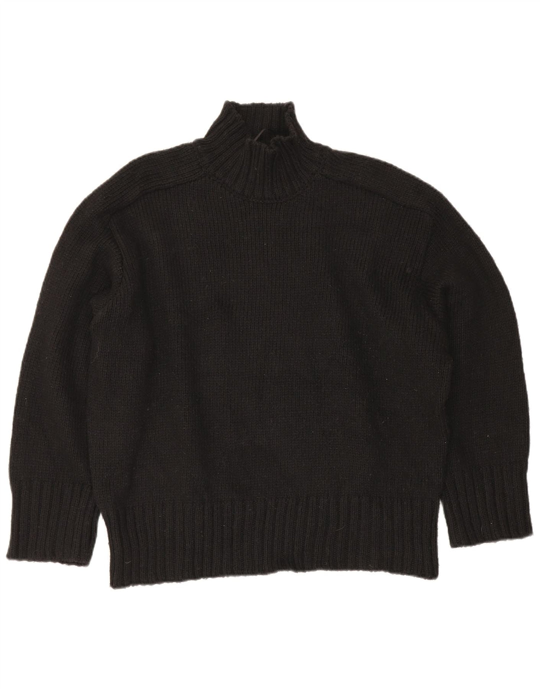 Damski sweter oversize z golfem Zara UK 16, duży, czarny
