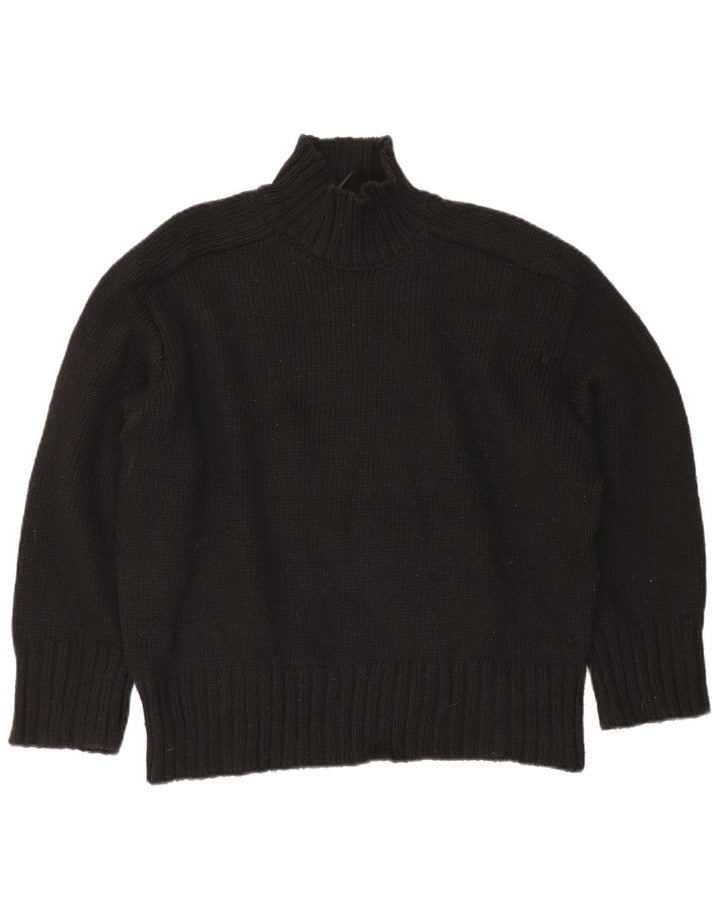 Damski sweter oversize z golfem Zara UK 16, duży, czarny