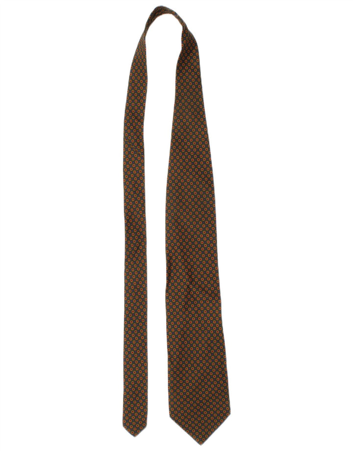 Krawat męski Etro w jednym rozmiarze, khaki, geometryczny jedwab, klasyczny