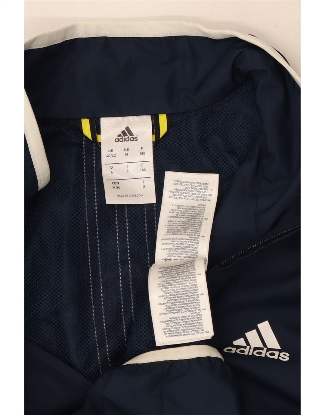Męska kurtka przeciwdeszczowa ADIDAS UK 40/42 Średni granatowy poliester