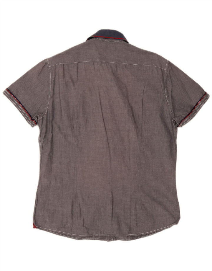 Koszula męska z krótkim rękawem Trussardi XL, szara