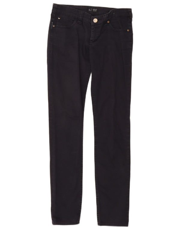 Damskie dżinsy Armani Slim W27 L30 Granatowa bawełna