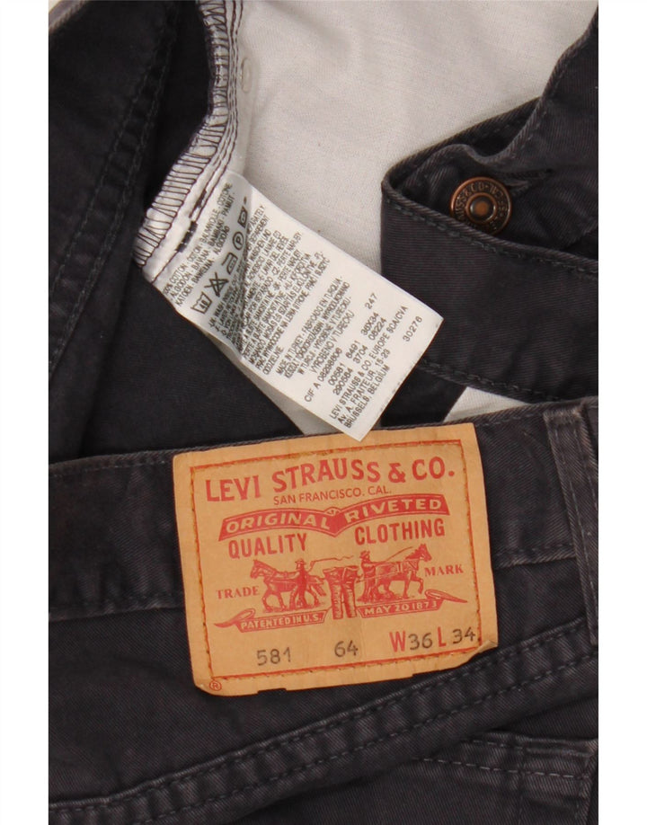 Męskie dżinsy Levi's 581 Straight W36 L30 Granatowa bawełna