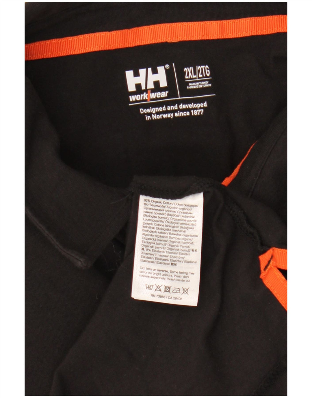 Męska koszulka polo Helly Hansen z grafiką 2XL, czarna bawełna