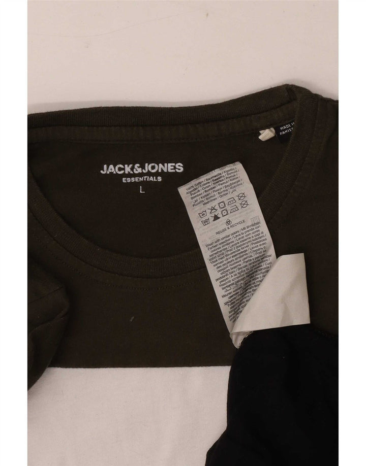 Męski T-shirt z grafiką Jack & Jones, duży, wielokolorowy blok kolorów