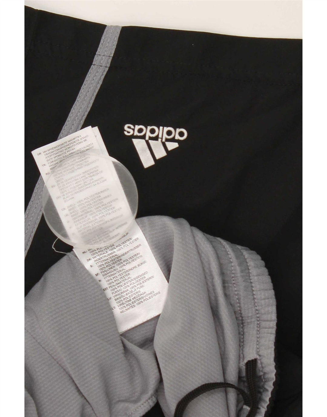 Męskie spodenki sportowe Adidas, duże, czarne, poliestrowe