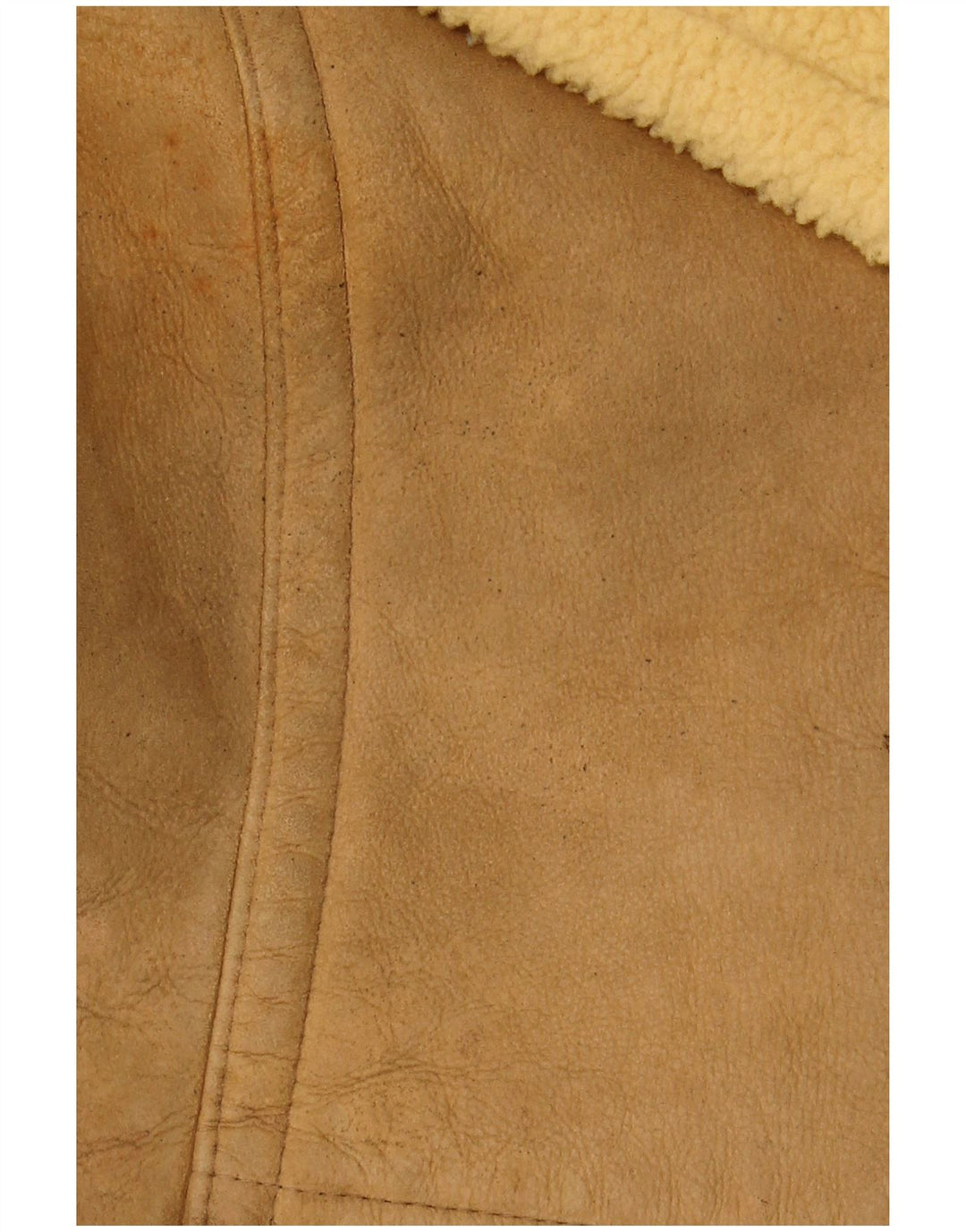 Kurtka damska Shearling VINTAGE UK 14, duża, beżowa