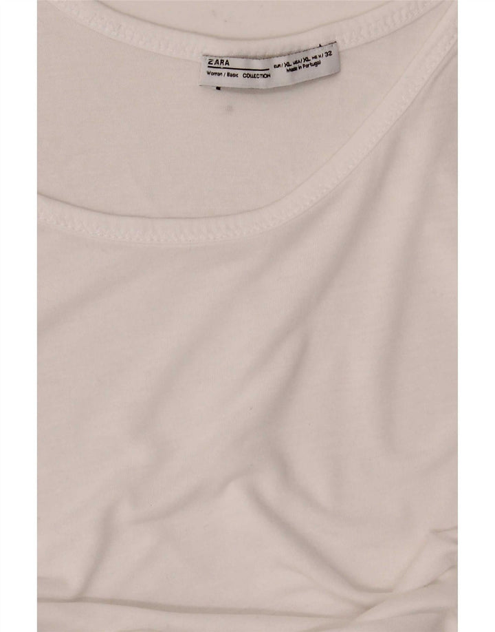 Top damski z kamizelką Zara UK 18 XL, biały