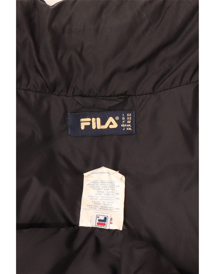 Męska ocieplana kurtka Fila IT 52 XL, czarna, poliamidowa, zimowa