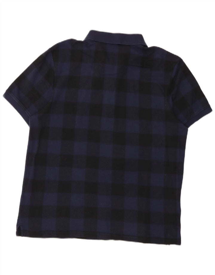 Męska koszulka polo Lyle & Scott XL, granatowa, bawełniana kratka
