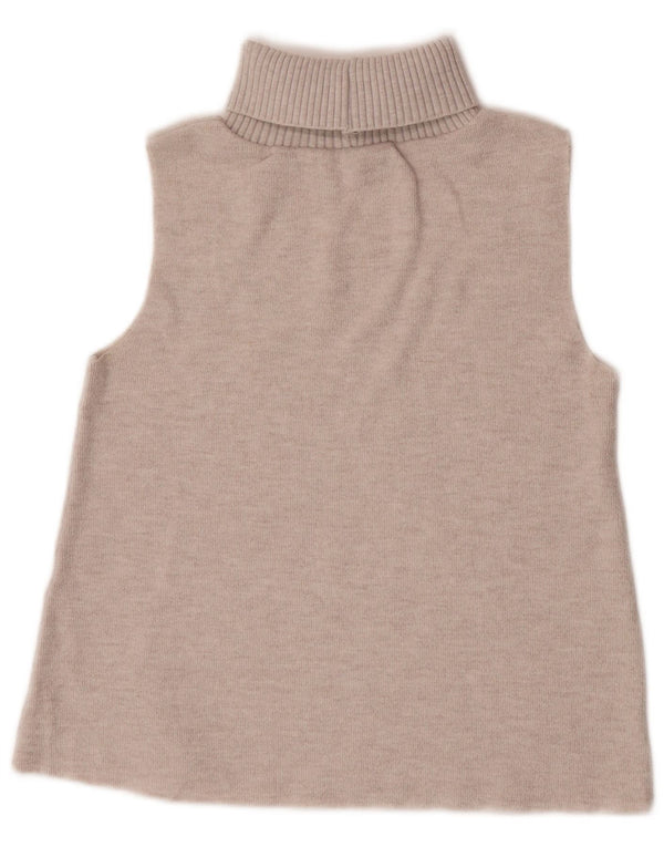 Damski podkoszulek Zara Crop Roll Neck Vest Tank Top UK 8 Small Grey Flecked