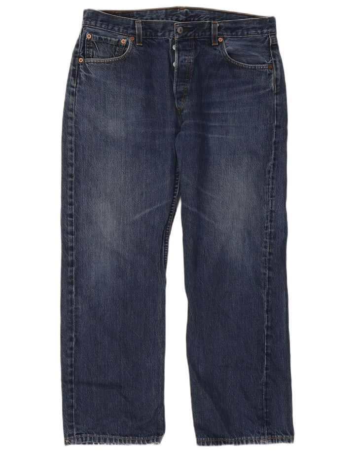 Męskie jeansy Levi's 501 Straight W36 L28 Niebieskie bawełniane