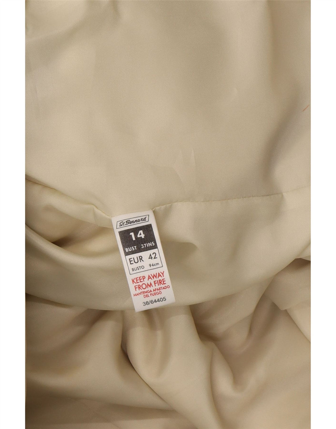 ST. BERNARD Womens Overcoat UK 14 Large Off White Wool Vintage St. Bernard and Second-Hand St. Bernard from Messina Hembry 