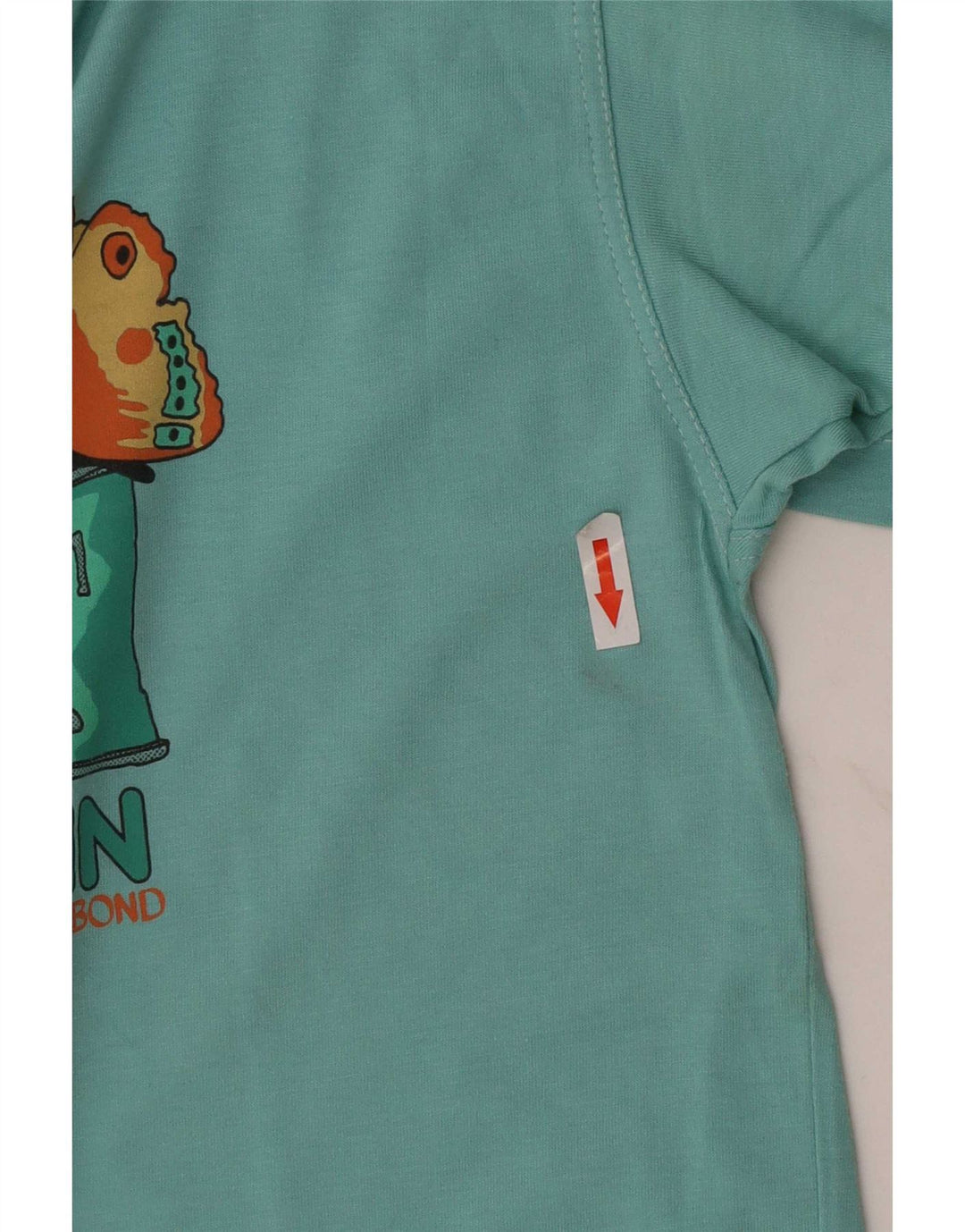 Męski T-shirt z grafiką Vagabond, mały, turkusowy, bawełniany