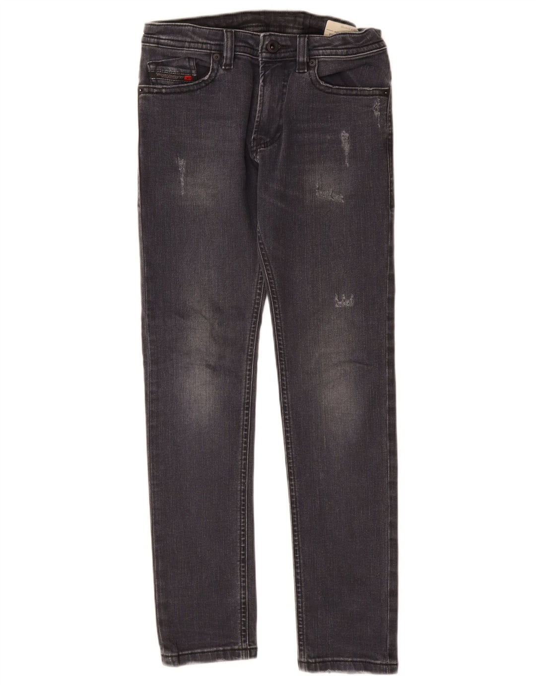 DIESEL Chłopięce Thommer Slim Skinny Jeans 11-12 lat W26 L28 Szara bawełna