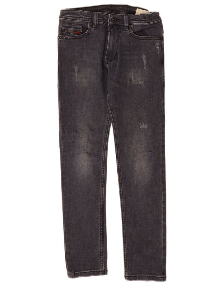 DIESEL Chłopięce Thommer Slim Skinny Jeans 11-12 lat W26 L28 Szara bawełna