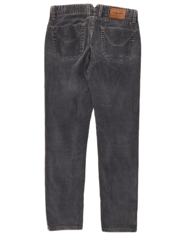 Męskie sztruksowe spodnie Jeckerson Slim Fit W29 L28 Szara bawełna