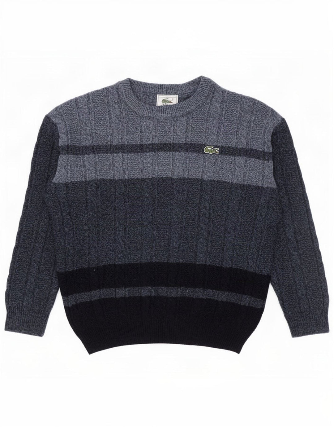 Lacoste Chłopięcy sweter z okrągłym dekoltem 11-12 lat, wełniany w kolorze niebieskim