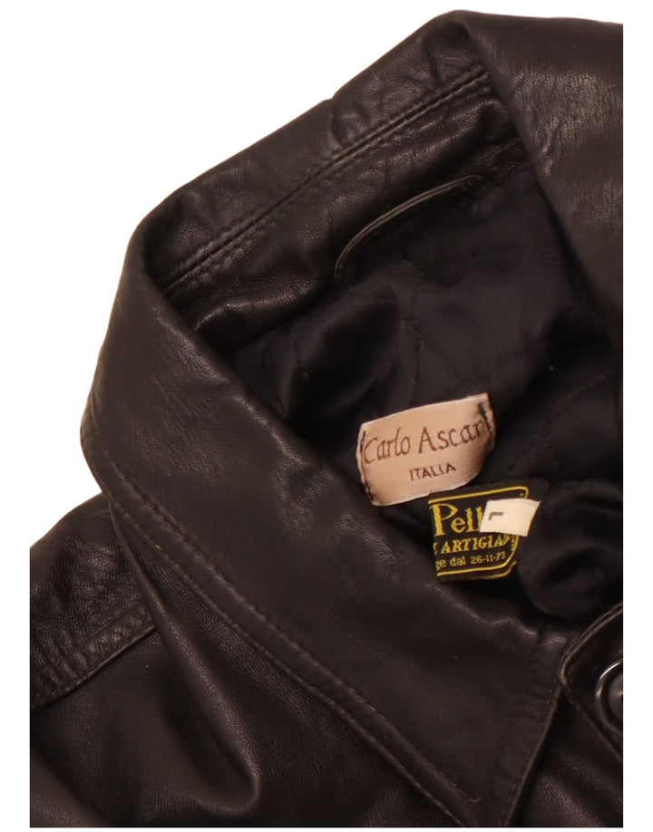 Męska kurtka skórzana VINTAGE UK 40 duża czarna skóra