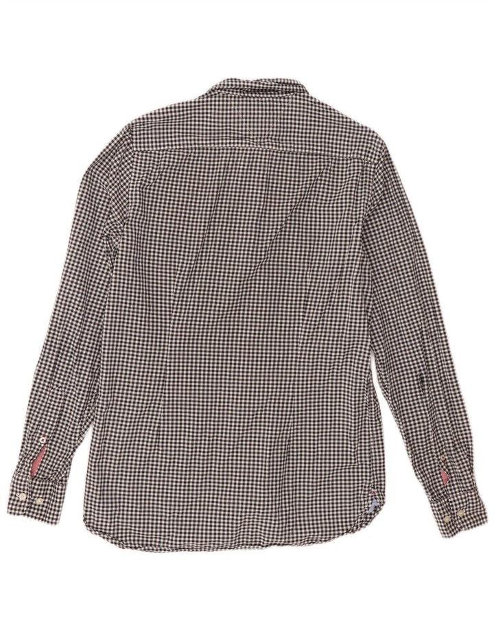 Koszula męska Tommy Hilfiger, mała, czarna, bawełniana w kratkę