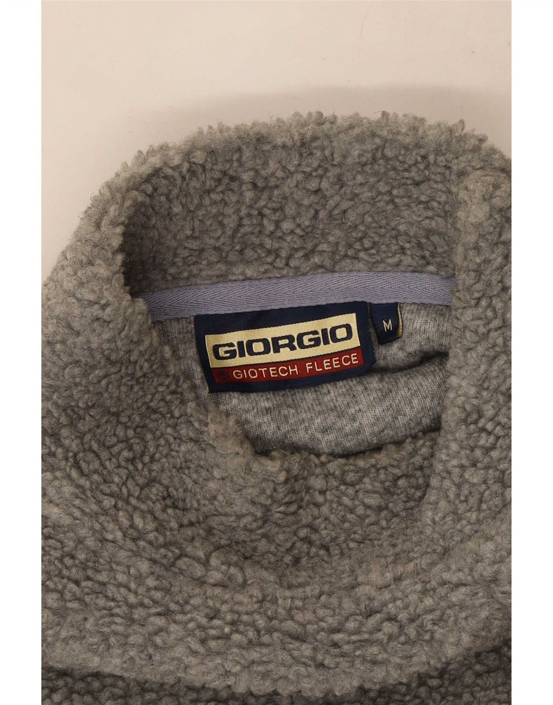 Męski sweter polarowy w stylu vintage, średnio szary, geometryczny