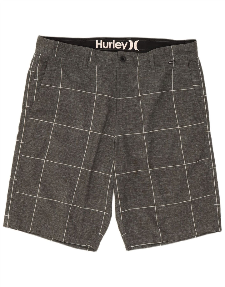 Męskie spodenki chino Hurley W34, duże, szare, geometryczne