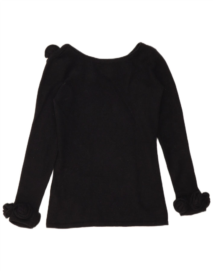 Alba Moda Damski sweter z dekoltem w łódkę UK 10 Mały Czarny Nowa Wełna