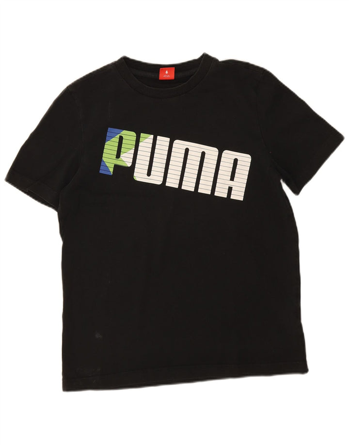 Chłopięcy T-shirt z grafiką Puma, 15-16 lat, czarny