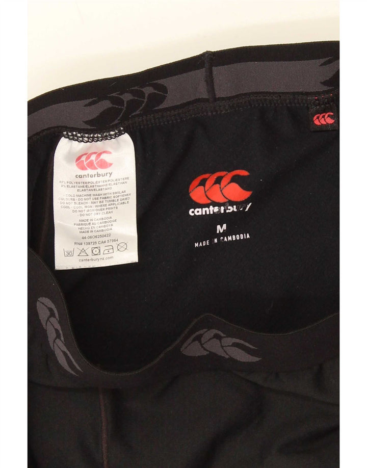 Męskie legginsy z grafiką Canterbury, średni czarny poliester