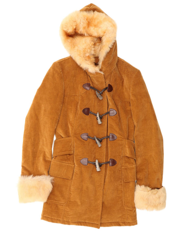 Damski sztruksowy płaszcz z kapturem Dolce & Gabbana IT 42 Średni brąz