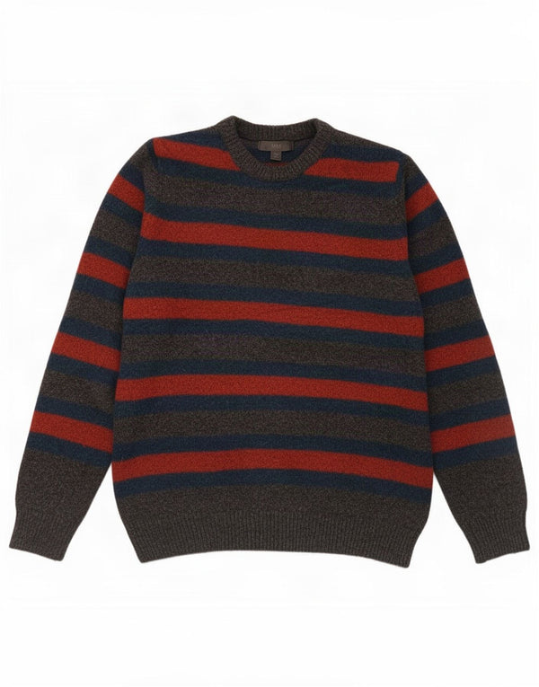 Marks & Spencer Damski sweter z okrągłym dekoltem, UK 16, duże, szare paski