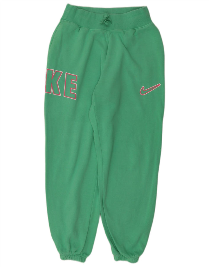 Damskie spodnie dresowe NIKE z grafiką Joggers UK 10 Małe, zielone, bawełniane