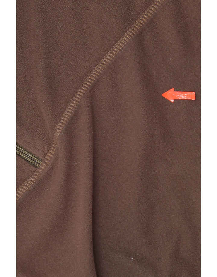 Męski sweter polarowy Jack Wolfskin z pełnym zamkiem, duży, brązowy