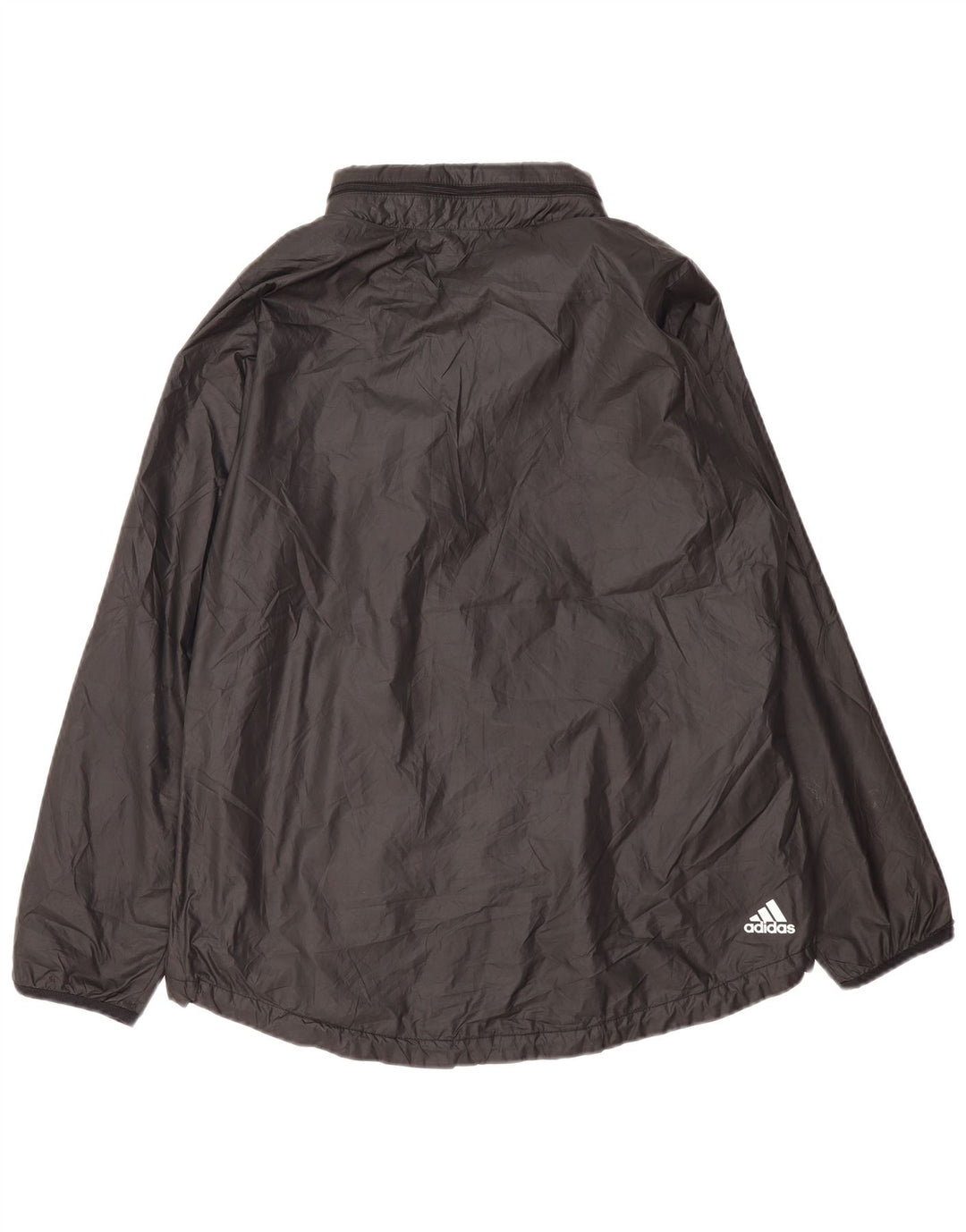 Damska kurtka przeciwdeszczowa Adidas Graphic UK 16/18, duża, czarna, poliestrowa