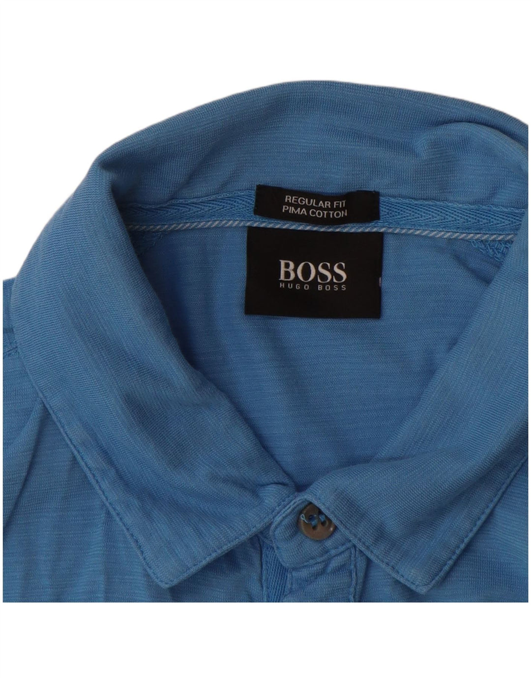 HUGO BOSS Mens Regular Fit Polo Shirt Large Blue Cotton