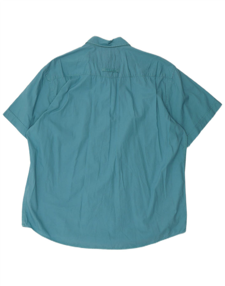 Koszula męska z krótkim rękawem CAMEL ACTIVE XL, niebieska, bawełniana