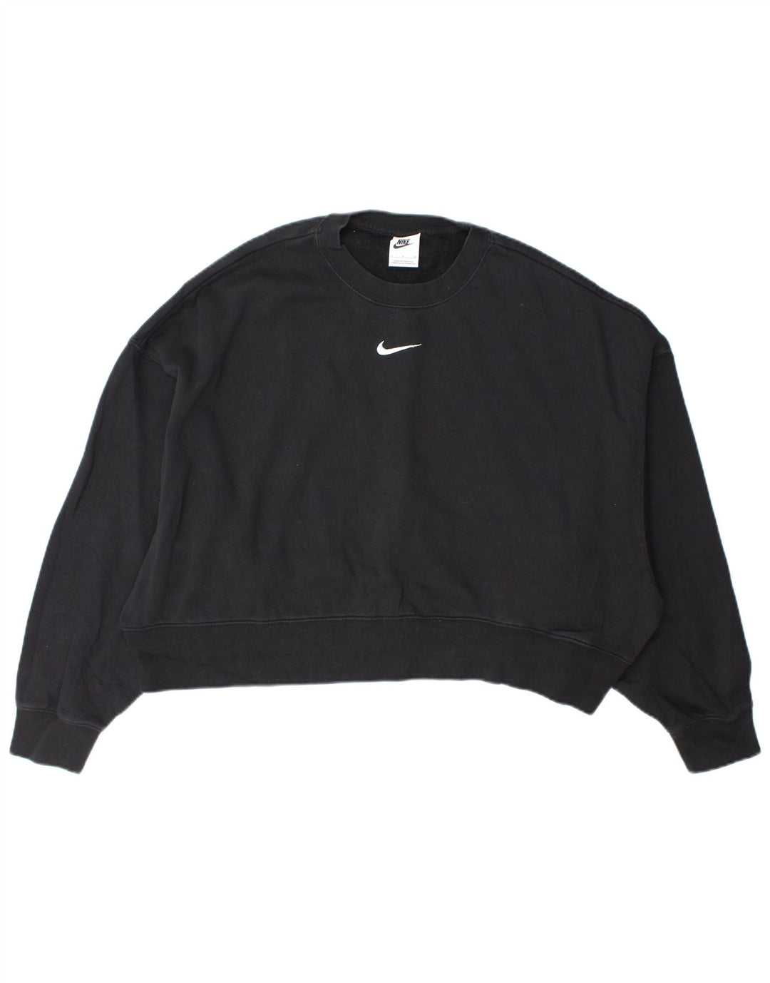 Damski sweter oversize Nike UK 10, mały, czarny, bawełniany