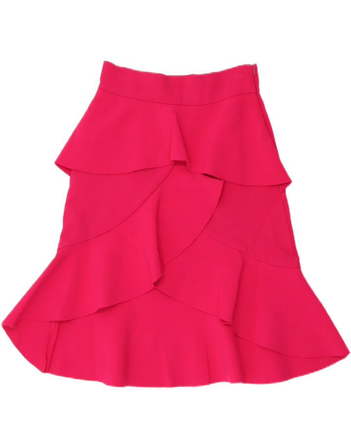 ZARA Womens Trumpet Skirt Medium W28  Pink Polyester